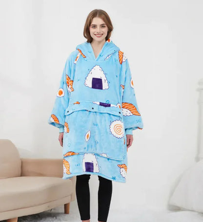 USB Electric Heating Blanket Hooded Lazy Blanket